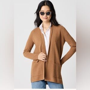J.Crew Factory Chelsea Sweater Blazer – Size XXS | Heather Camel | 100% Cotton